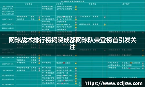 网球战术排行榜揭晓成都网球队荣登榜首引发关注