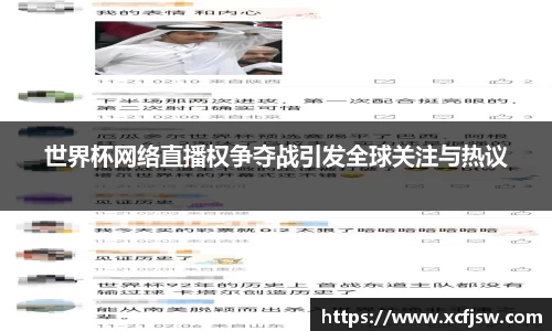 世界杯网络直播权争夺战引发全球关注与热议