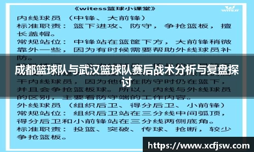 成都篮球队与武汉篮球队赛后战术分析与复盘探讨