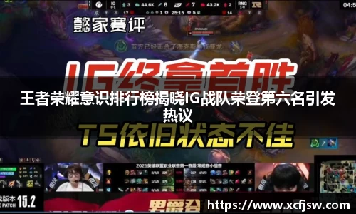 王者荣耀意识排行榜揭晓IG战队荣登第六名引发热议