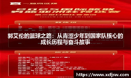 郭艾伦的篮球之路：从青涩少年到国家队核心的成长历程与奋斗故事